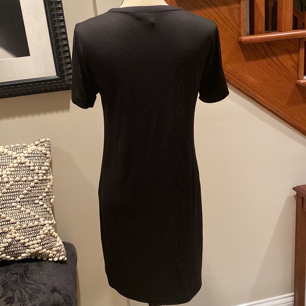 White House black-market T-shirt dress with lace up detail at neck size S - Picture 3 of 4